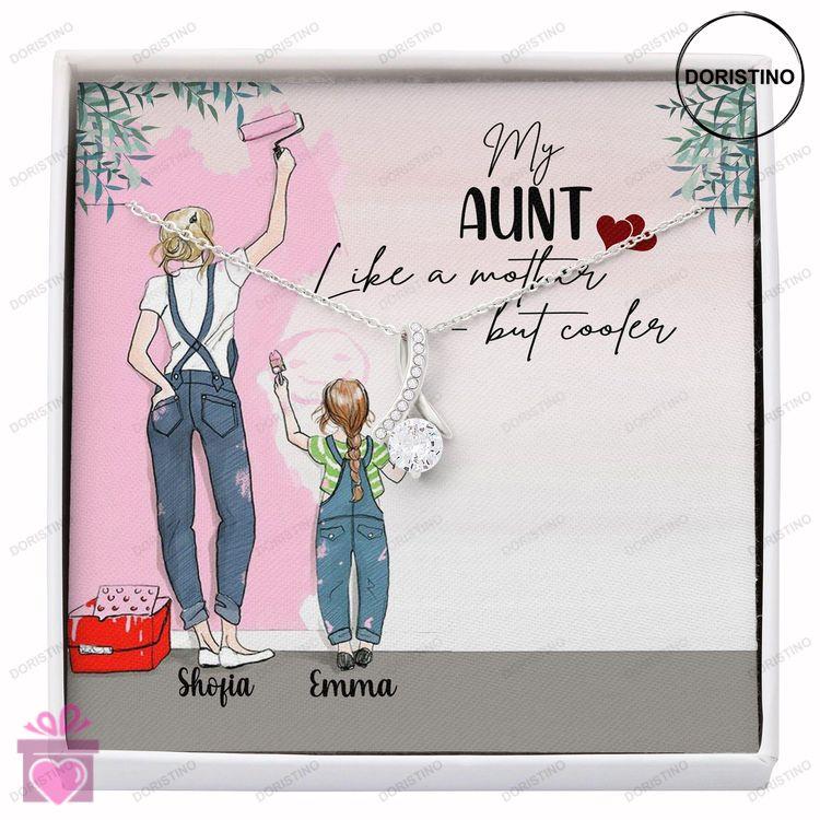 Aunt Necklace Personalized Necklace For Aunt  Personalized Auntie Gift From Niece Doristino Awesome Necklace